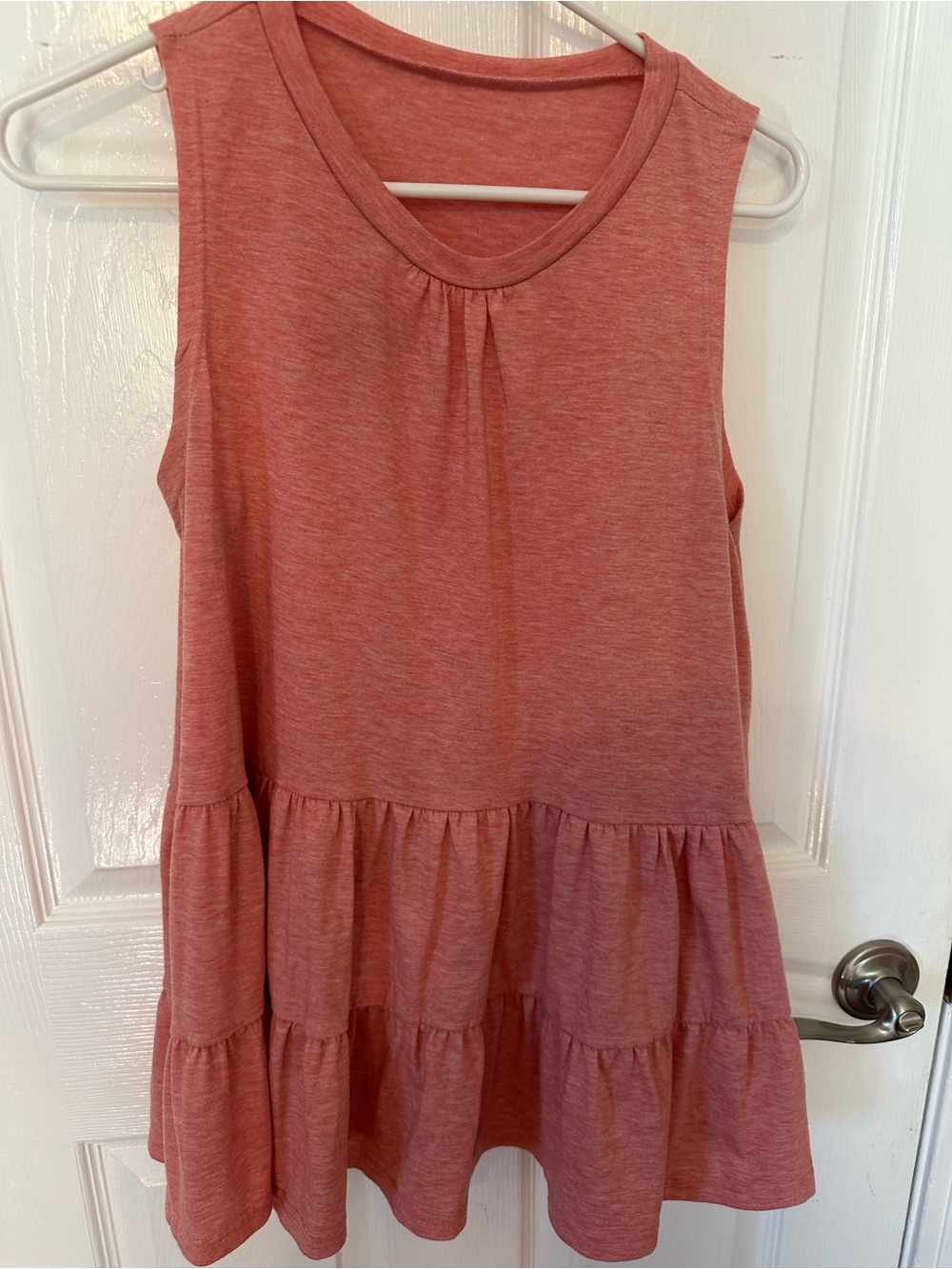 💕 Ladies Sleeveless Tiered Dress - Dusty Rose-Large 💕